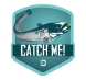 Samolepka Delphin Catch - Sumec