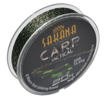 Braided line York Sakana C.A.R.P. Tactical - color greeny braun