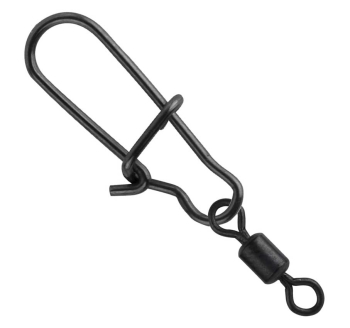 SPRO Matt Black Easy Snap + Rolling Swivel