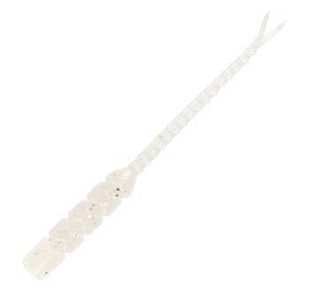 Mustad AJI Worm - Bachi - Bachi - color White Glow Glitter (MAJI-BCI-2-7)