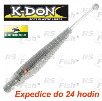 Dropshot bait Cormoran K-DON S5 Tricky Tail - color pearl silver - 5 pcs