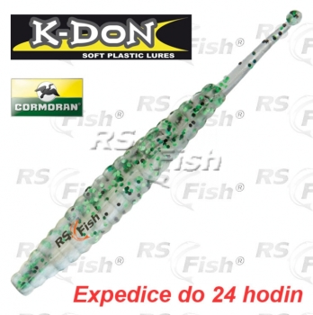 Dropshot bait Cormoran K-DON S8 Slugtail - color green white pearl - 5 pcs