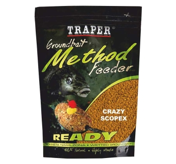 Wetted groundbait Traper Method Feeder - Scopex - 750 g