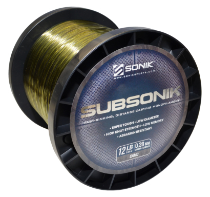 Sonik Subsonik Monofilament Camo Brown or Green 3000m *All Sizes* NEW*Fishing 