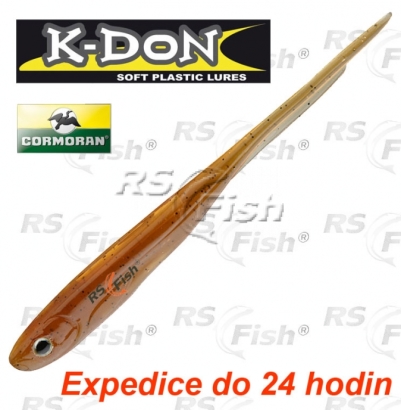 Dropshot bait Cormoran K-DON S2 Spearl Tail - color dark brown - 5 pcs