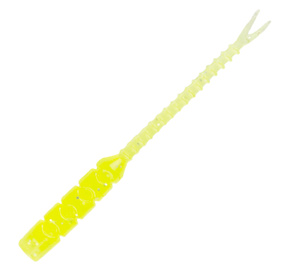 Mustad AJI Worm - Bachi - Bachi - color UV Clear Chatreuse (MAJI-BCI-2-5)