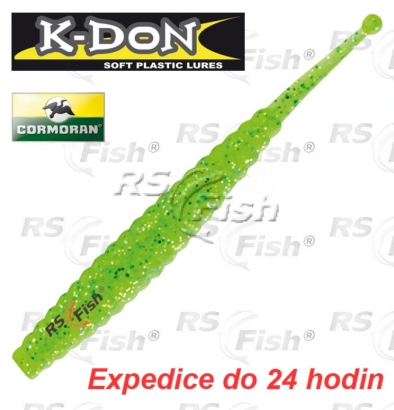 Dropshot bait Cormoran K-DON S8 Slugtail - color green chatreuse - 5 pcs