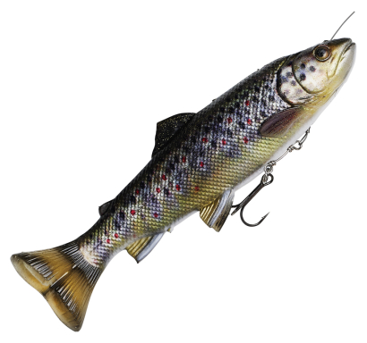 Ripper Savage Gear 4D Line Thru Pulse Tail Trout - color Brown Trout